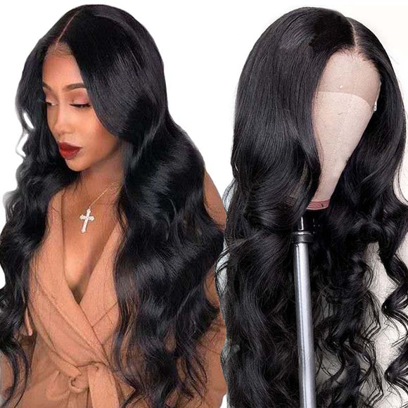 Closure Wig Lace Front Wig Human Hair Body Wave Human Hair Wigs Peruvian Non Remy Hair - Beauty Fleet