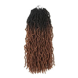 18inch Goddess Faux Loc Crochet Hair Synthetic Soft Messy Boho Ombre Braiding Hair Extension Natural Look Nu Locs - Beauty Fleet