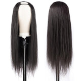 U Part Wig Straight Human Hair Brazilian Virgin Human Hair Wigs - Beauty Fleet