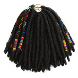 Crochet Hair Dreadlocks Faux Locs Braiding Hair Extensions Synthetic Dreadlock (7 Packs) - Beauty Fleet