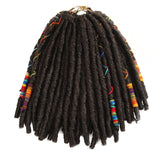 Crochet Hair Dreadlocks Faux Locs Braiding Hair Extensions Synthetic Dreadlock (7 Packs) - Beauty Fleet