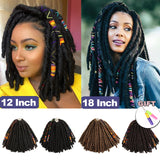 Crochet Hair Dreadlocks Faux Locs Braiding Hair Extensions Synthetic Dreadlock (7 Packs) - Beauty Fleet