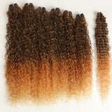 Afro Kinky Curly Hair Bundles 7pcs/pack 22-26 inch Synthetic Hair Weave Bundle Curly Hair - Beauty Fleet