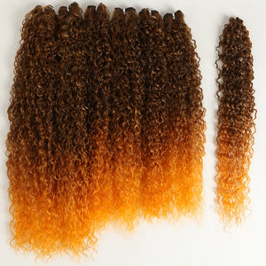 Afro Kinky Curly Hair Bundles 7pcs/pack 22-26 inch Synthetic Hair Weave Bundle Curly Hair - Beauty Fleet