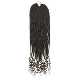 Senegalese Twisted Crochet Hair Wavy Ends Hair Braids Synthetic Hair Extension Small Mambo Twist - Beauty Fleet