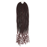 Senegalese Twisted Crochet Hair Wavy Ends Hair Braids Synthetic Hair Extension Small Mambo Twist - Beauty Fleet