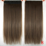 24 Inches Straight Women Clip in Extensions High Temperature Synthetic Hair - Beauty Fleet