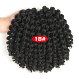 Jamaican Bounce Crochet Braids Synthetic Braiding Curly Twist Hair Extensions 8Inch Blonde Hair - Beauty Fleet