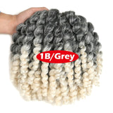 Jamaican Bounce Crochet Braids Synthetic Braiding Curly Twist Hair Extensions 8Inch Blonde Hair - Beauty Fleet