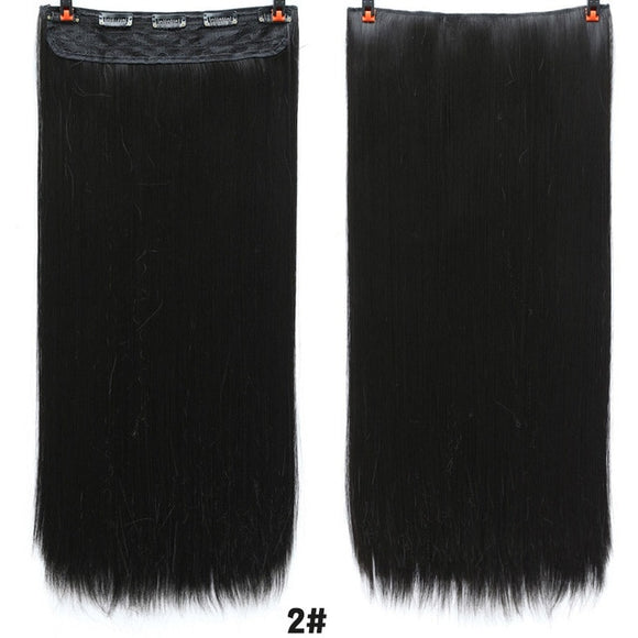 5 clips/piece Natural Silky straight Hair Extention 24