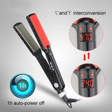 Professional Nano Titanium  1 1/2" Wide Plates LED Display Salon Hair Straightener Flat Iron Styling Tools wet & dry 110-240V - Beauty Fleet