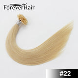 16"18" 20" 24" Real Remy Fusion Human Hair Extension Keratin Natural Colored Strands Of Hair Capsule 50pcs/pack - Beauty Fleet