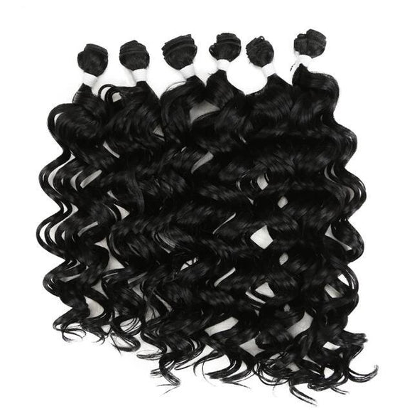 Curly Ombre Hair Bundles  Bundles Synthetic Hair Curly Weave Curly Hair 6 Pcs 24