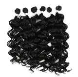 Curly Ombre Hair Bundles  Bundles Synthetic Hair Curly Weave Curly Hair 6 Pcs 24"-28" Blonde Brown Hair Extension Bundles - Beauty Fleet