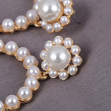 Trendy Crystal Round Pendant Drop Earrings For Women Fashion Pearl Charm Statement Jewelry Wedding Earrings - Beauty Fleet