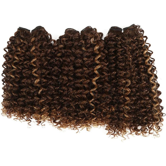 Synthetic Hair Ombre Curly Hair Bundles Synthetic Hair Extensions 3pcs/lot 16-20Inch Kinky Curly Bundles - Beauty Fleet