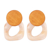 Wood Drop Earrings For Women Statement Bohemia Geometric Earrings Fashion Jewelry - Beauty Fleet