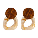 Wood Drop Earrings For Women Statement Bohemia Geometric Earrings Fashion Jewelry - Beauty Fleet