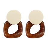 Wood Drop Earrings For Women Statement Bohemia Geometric Earrings Fashion Jewelry - Beauty Fleet