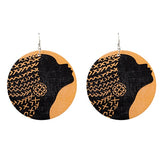 Vintage Painted 18 Style Africa Wooden Drop Earrings For Women Statement Round African Ethnic Fashion Jewelry - Beauty Fleet