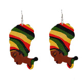 Vintage Painted 18 Style Africa Wooden Drop Earrings For Women Statement Round African Ethnic Fashion Jewelry - Beauty Fleet