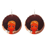 Vintage Painted 18 Style Africa Wooden Drop Earrings For Women Statement Round African Ethnic Fashion Jewelry - Beauty Fleet