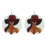 Vintage Painted 18 Style Africa Wooden Drop Earrings For Women Statement Round African Ethnic Fashion Jewelry - Beauty Fleet