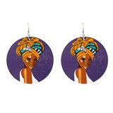 Vintage Painted 18 Style Africa Wooden Drop Earrings For Women Statement Round African Ethnic Fashion Jewelry - Beauty Fleet