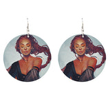 Vintage Painted 18 Style Africa Wooden Drop Earrings For Women Statement Round African Ethnic Fashion Jewelry - Beauty Fleet