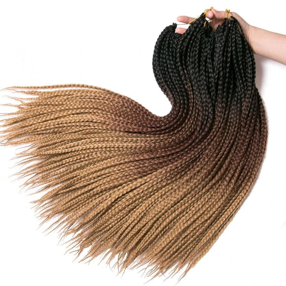 Crochet 24 inch box braid 22 Roots/pack Ombre Synthetic Heat Fiber - Beauty Fleet